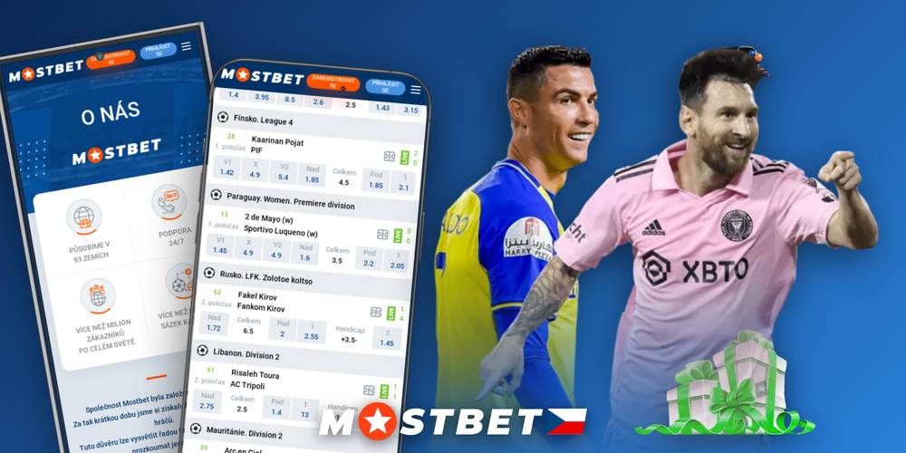 Mostbet online rozhraní kombinující sportovní kurzy a casino hry v tmavém designu